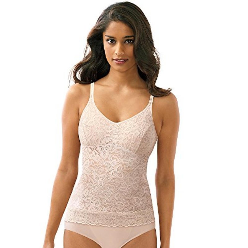 توب شايبوير من بالي للنساء بتصميم دانتيل 'N Smooth Fajas Cami Df8l12، روزوود، 3X-كبير أمريكي